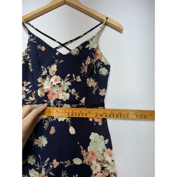 Soprano Womens Floral Maxi Summer Dress Size S Navy Strappy Beach Boho Chic - Picture 13 of 13